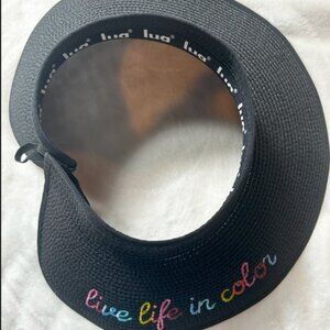 Brand New Lug Bimini Packable Adjustable Sun Hat/Visor Black Embroidery Limited